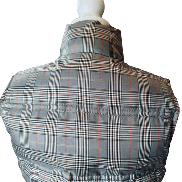 Tommy Hilfiger - Puffer Vest Gray Plaid Zipper Closure, Size: Large - Picture 3 of 16